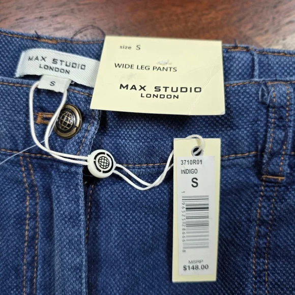 Women's Max Studio London Blue Wide Leg Pants Size S - Picture 7 of 7